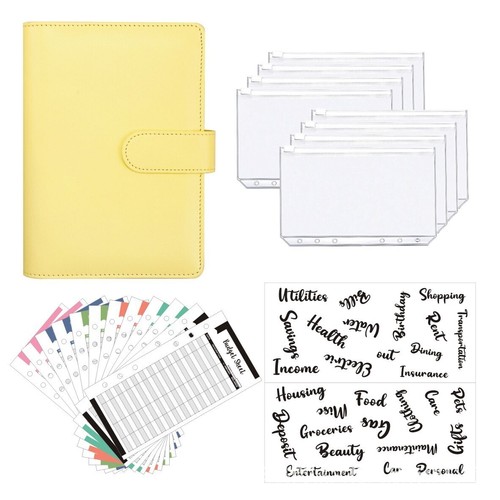 Leather budget binder - a6,