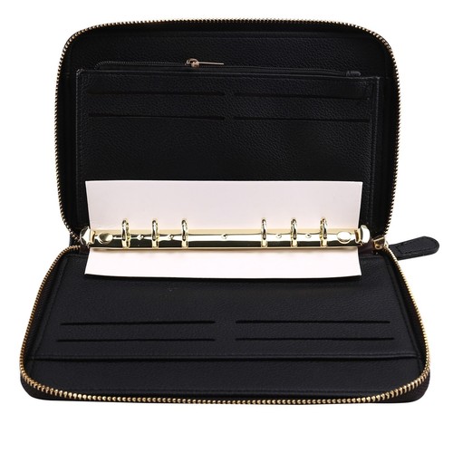 Leather budget binder cash - leather,